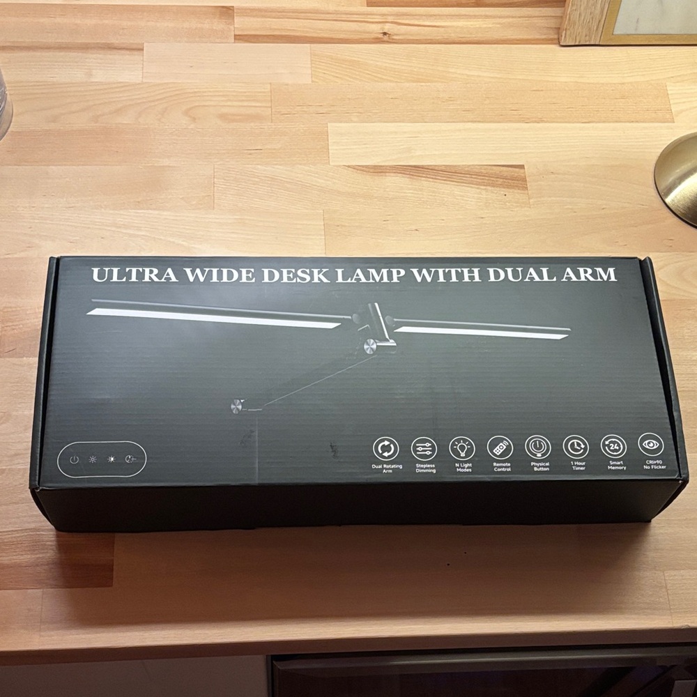 Ultra Wide Desk Lamp with Dual Arm